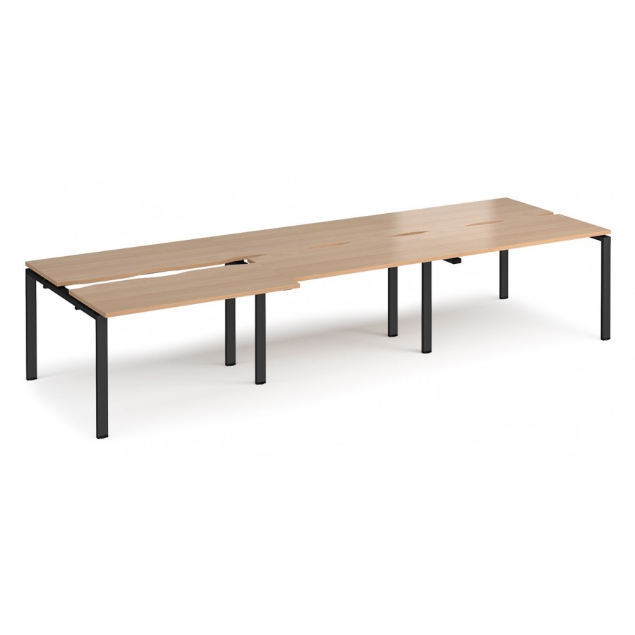 Adapt 1200mm Deep Sliding Top Triple Back to Back Bench Desk